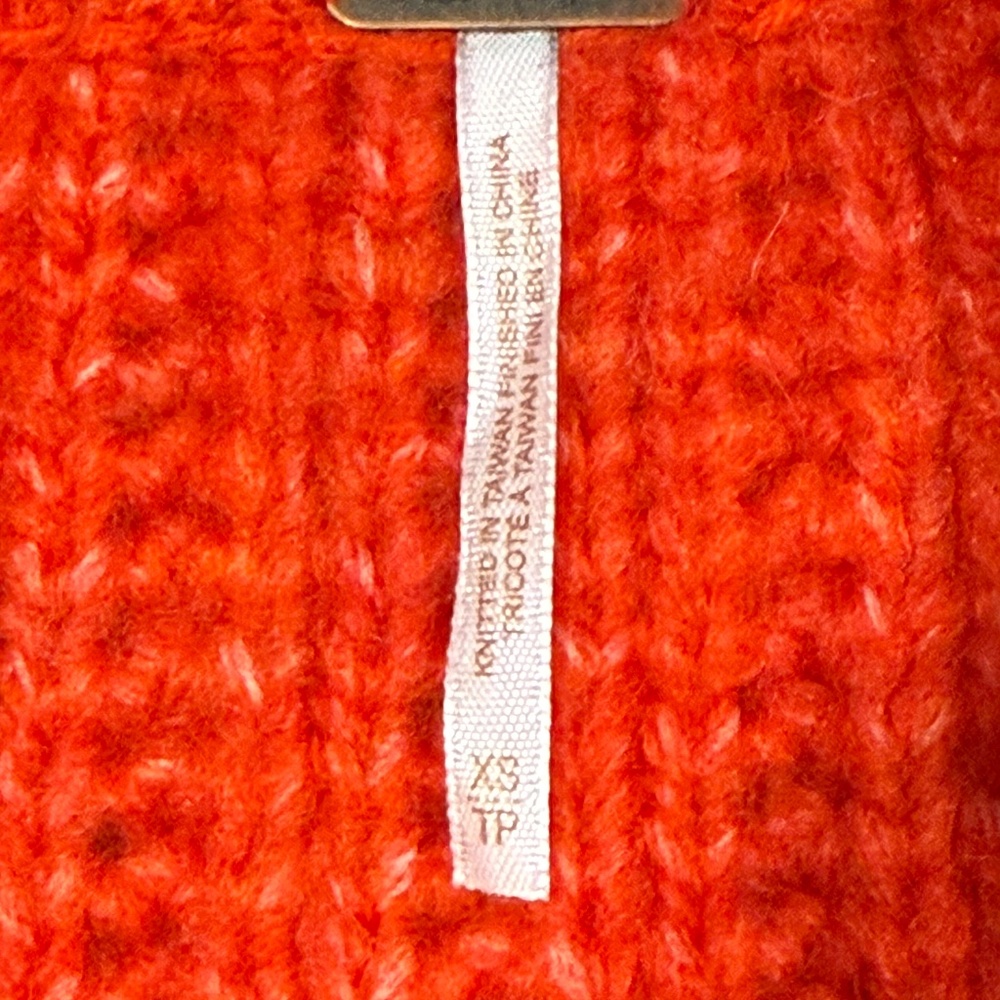 Free People Coral Cropped Sweater Size XS - Picture 3 of 5